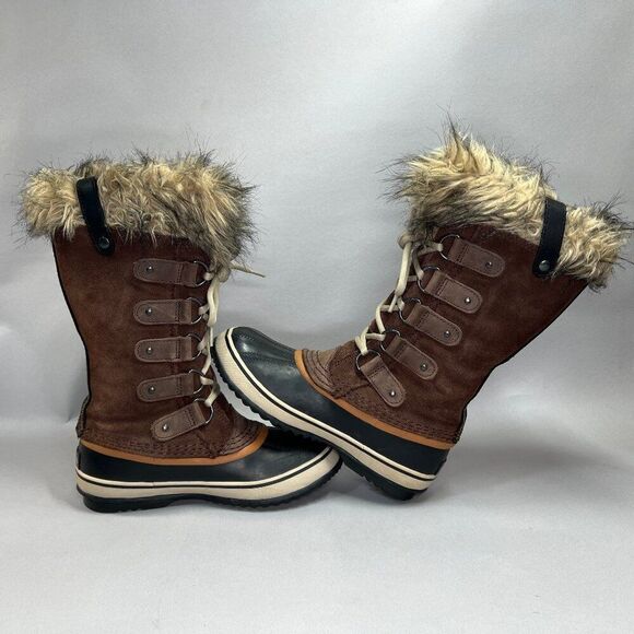 Sorel JOAN OF ARCTIC Boots Women's Size 7 Waterproof Brown Suede Winter Snow - Picture 9 of 14